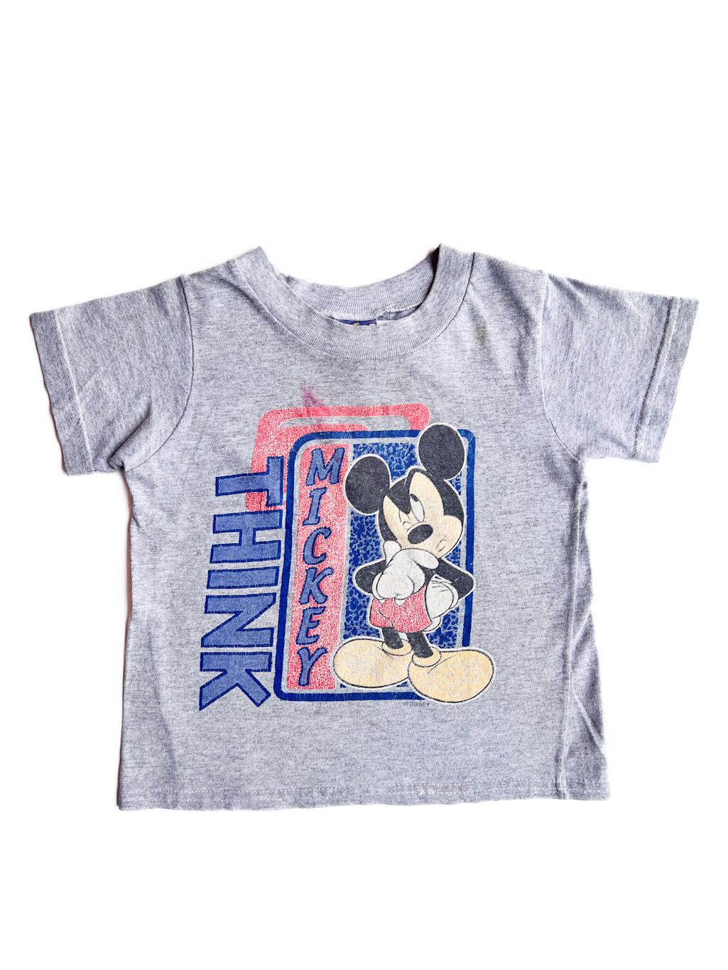 【100cm】VINTAGE 90's ミッキー Tシャツ【10365】※