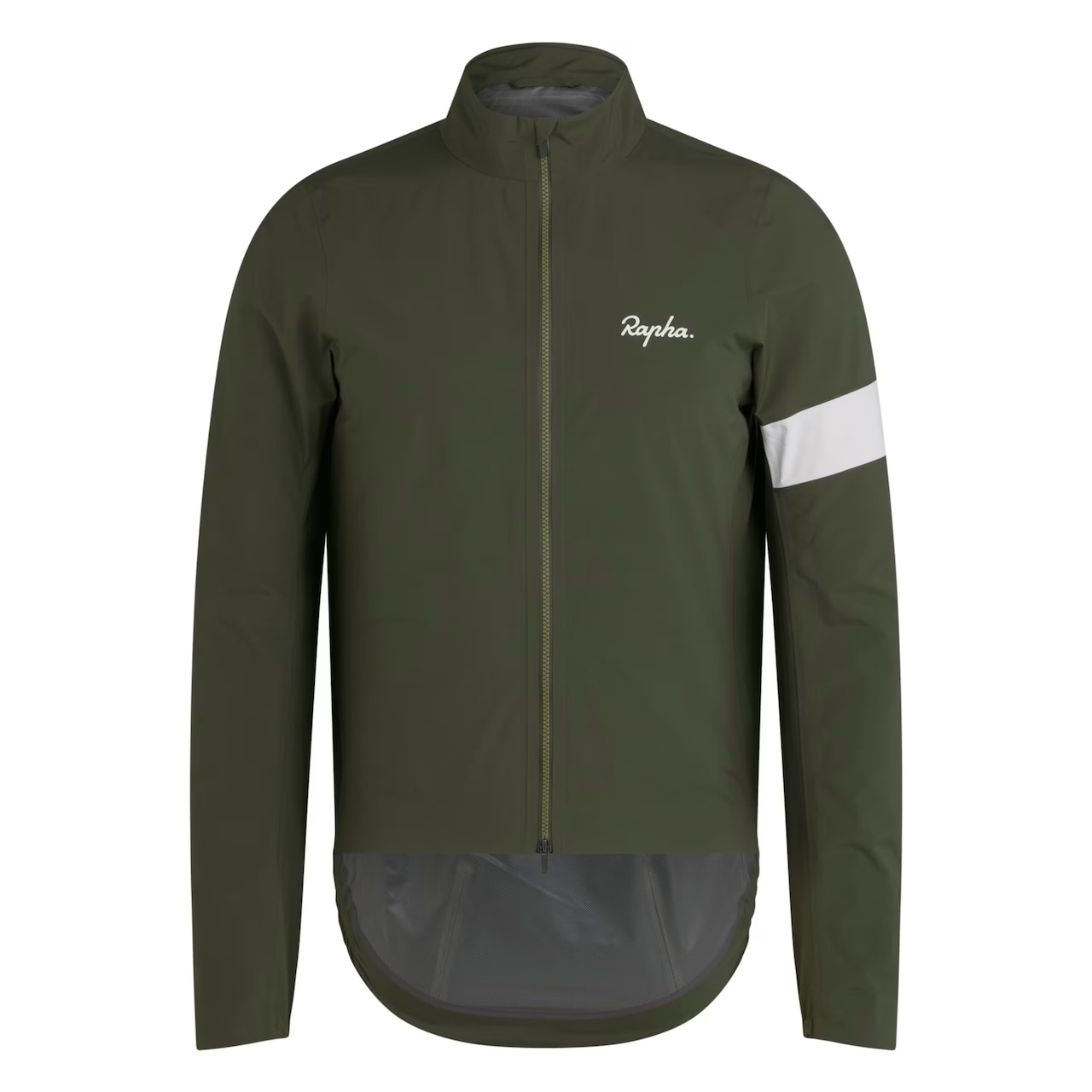 MEN'S CORE RAIN JACKET DARK GREEN/WHITE