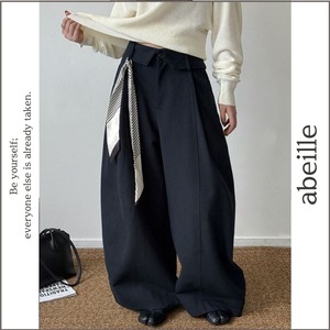 waist design wide pants 14759