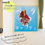 【受注生産】のれん うおづら  ベタ_キャンディ 幅85ｘ丈90cm　99745