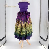 フラダンス 衣装 ツーピース セットアップ 上下セット アロハスタンダード パープル系 ALOHA STANDARDS 3点セット 日本製 チューブトップ パニエ ボリューム グラデーション かわいい 華やか 鮮やか 紫 ハワイアン アロハ ハワイアンプリント フラ