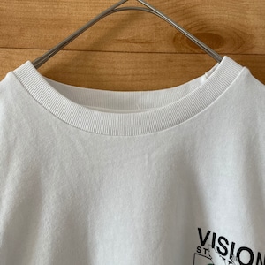 【VISION STREET WEAR】Tシャツ L ワンポイント バックプリント スケートボード US古着