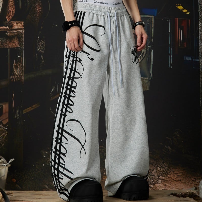 グラフィックデザインスウェットパンツ 00043