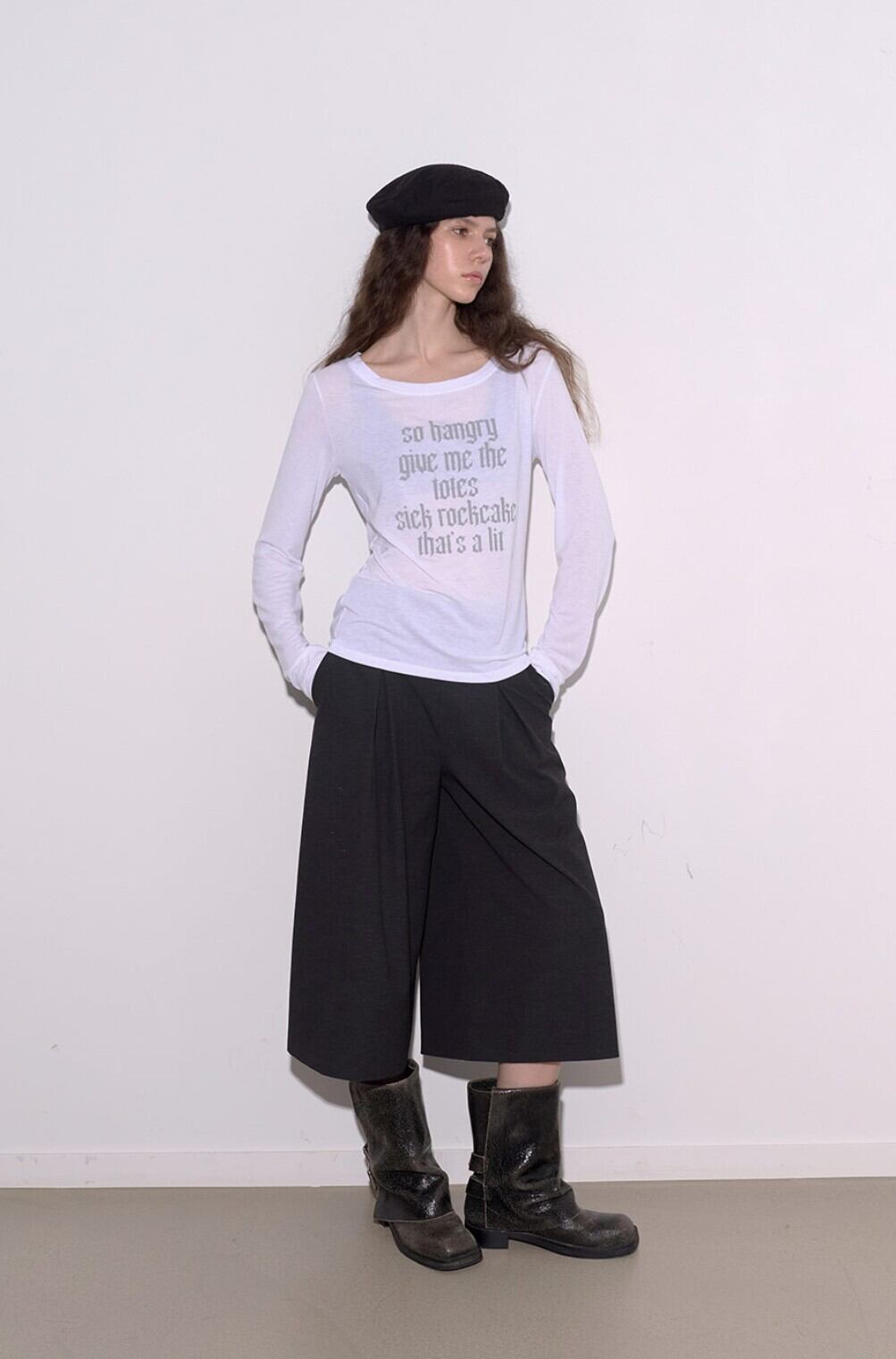 ☆ILLIT ミンジュ 着用！！【ROCKCAKE】Funk Mesh Top - Ivory