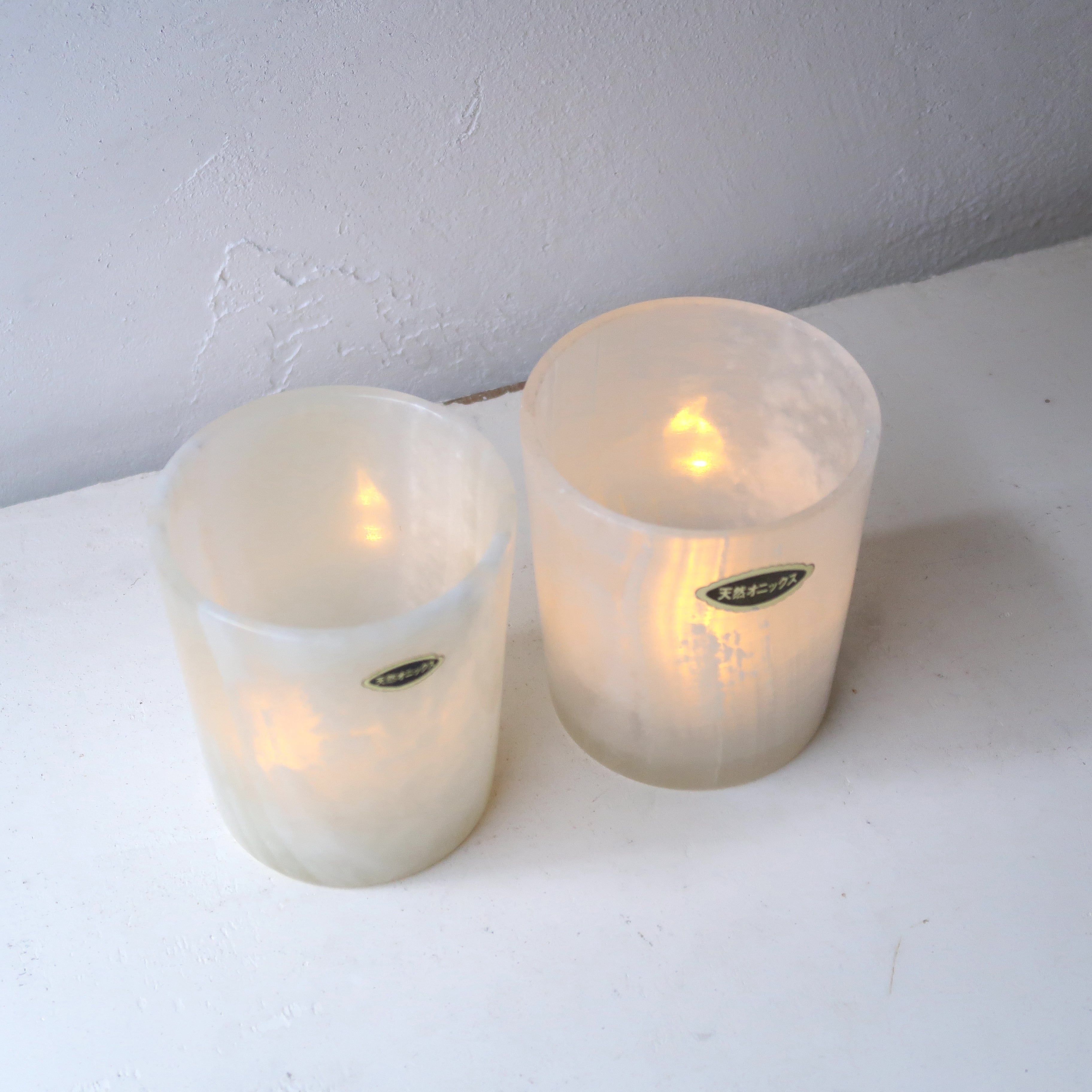 白いオニキスのキャンドルホルダー | SUISUI