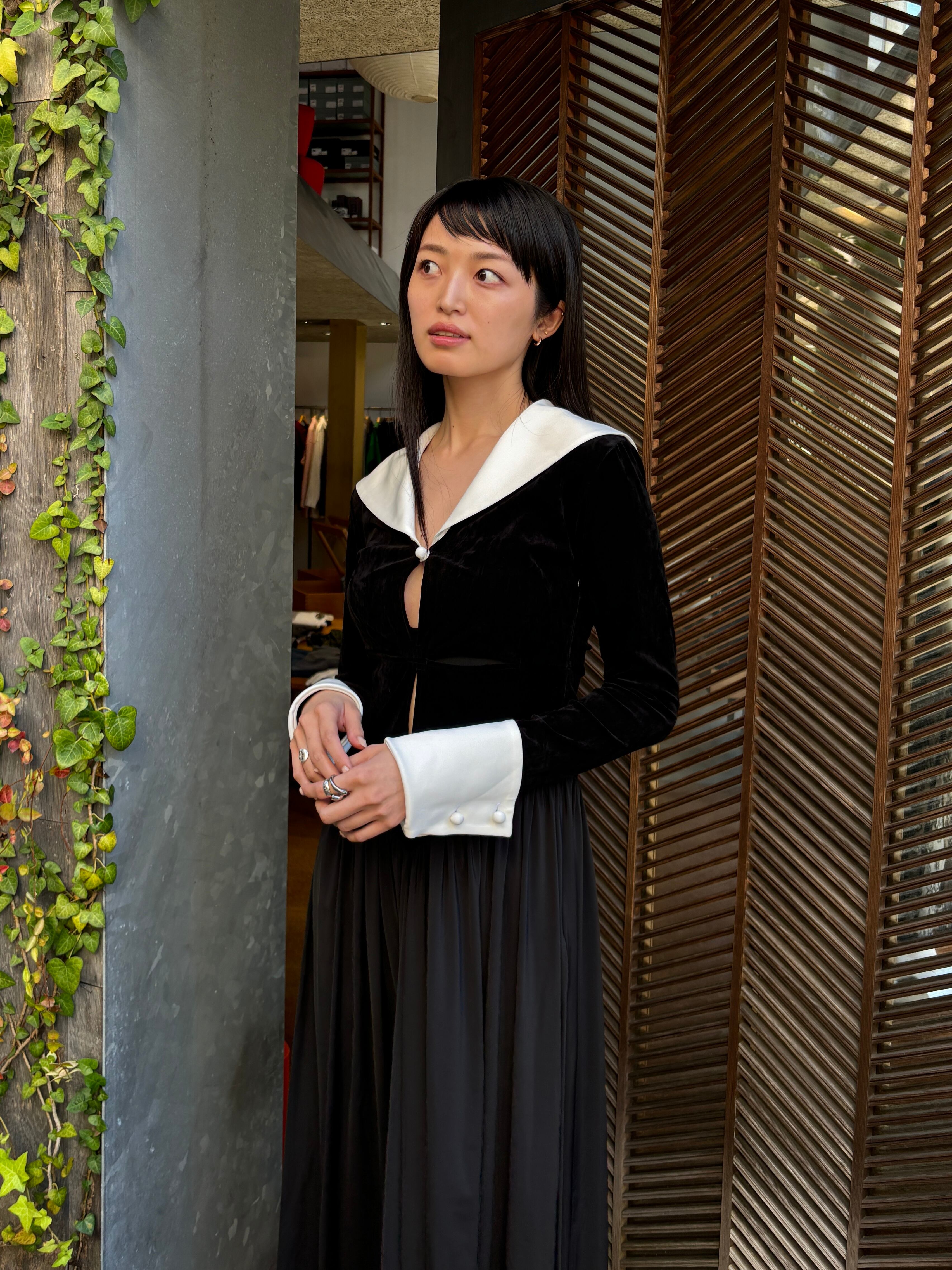 24AW】FETICO フェティコ / VELVET JERSEY SLIT DRESS | TRENT  