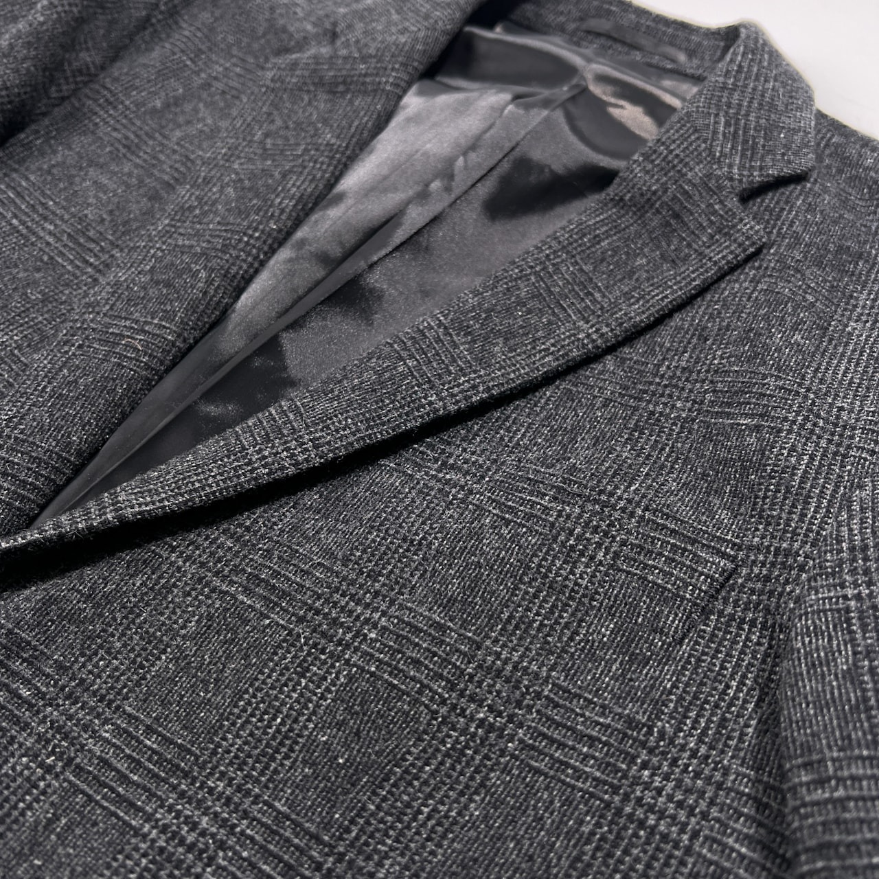 GREEN LABEL RELAXING ユナイテッドアローズ グリーンレーベルリラクシング グレンチェック ウール テーラードジャケット L /チャコールグレー