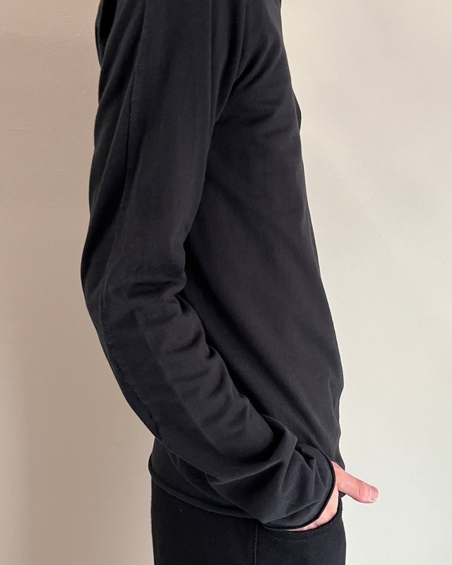 【wjk】basic black long sleeve top