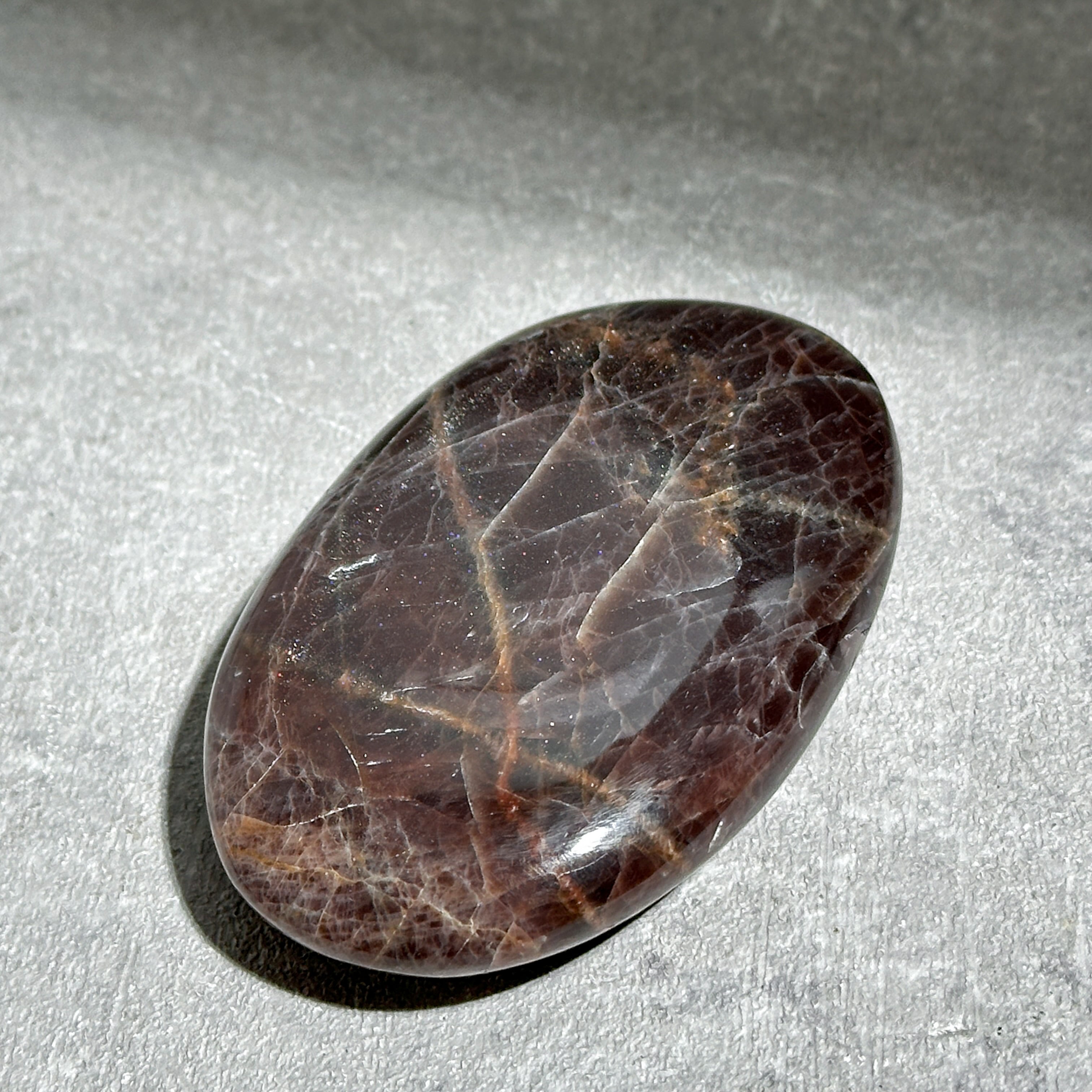 ブラックムーンストーン パームストーン06◇ Black Moonstone ◇天然石