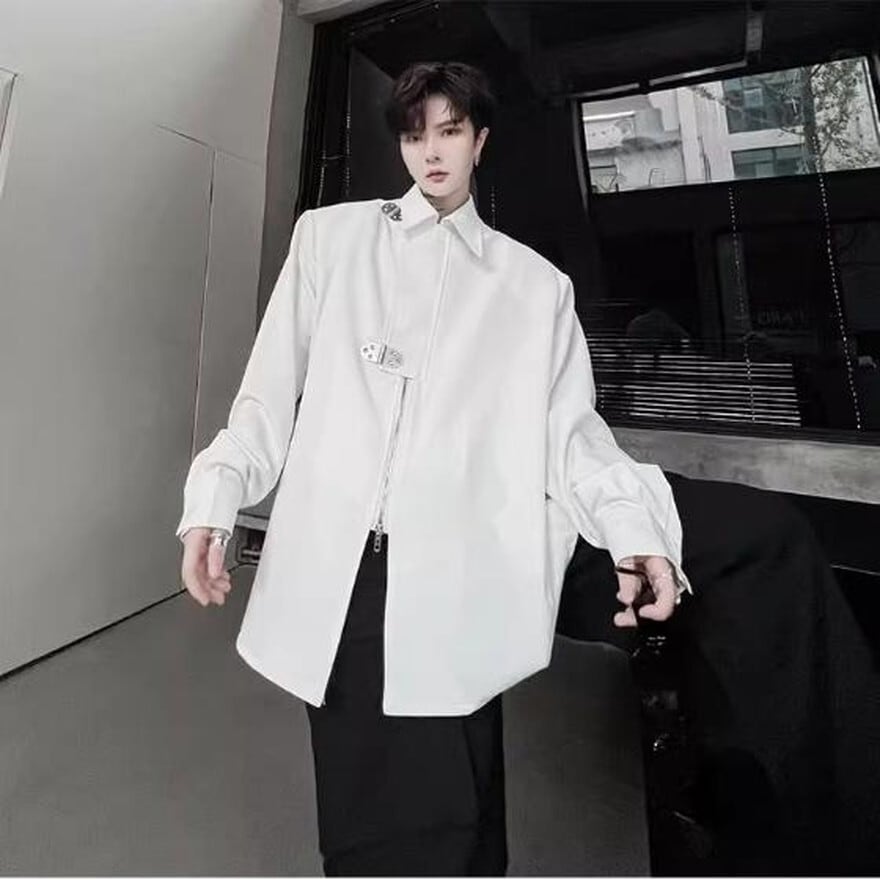 メンズ シャツ クール ビッグシルエット 闇かわいい バンギャ｜天使と