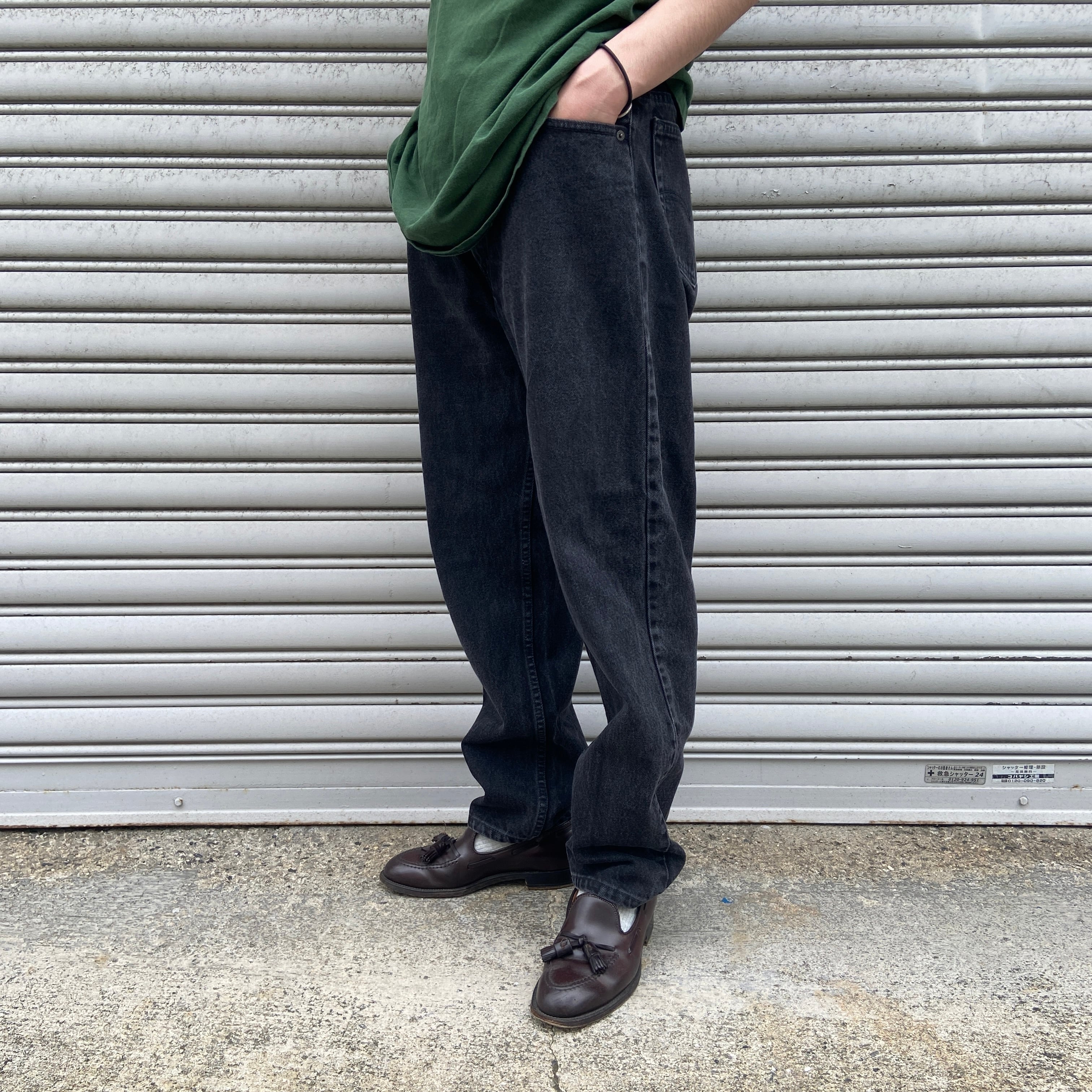 90s USA製 Levi's 550 ブラックデニムパンツ 黒 W36L30 | 古着屋 Uan 90s USA製 Levi's 550 ブラックデニムパンツ 黒 W36L30 | 古着屋 Uan