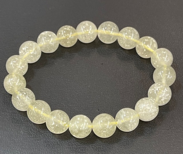 ハイグレード ！リビアングラス ハート型ブレスレット  