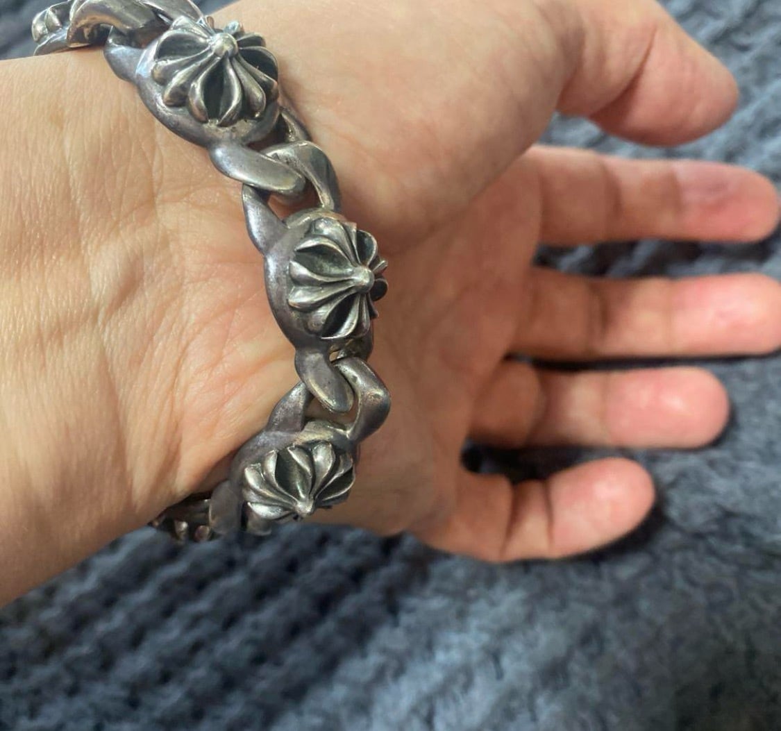 CHROME HEARTS クロムハーツ クロスボール シルバー ブレスレット 6