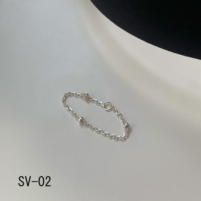 【3点セット】S925 fine chain ring (R36)
