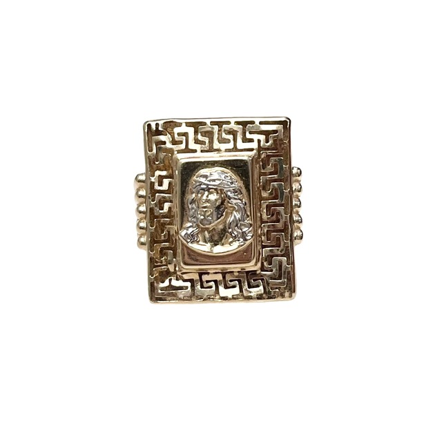 vintage 14ct gold ring " Jesus "