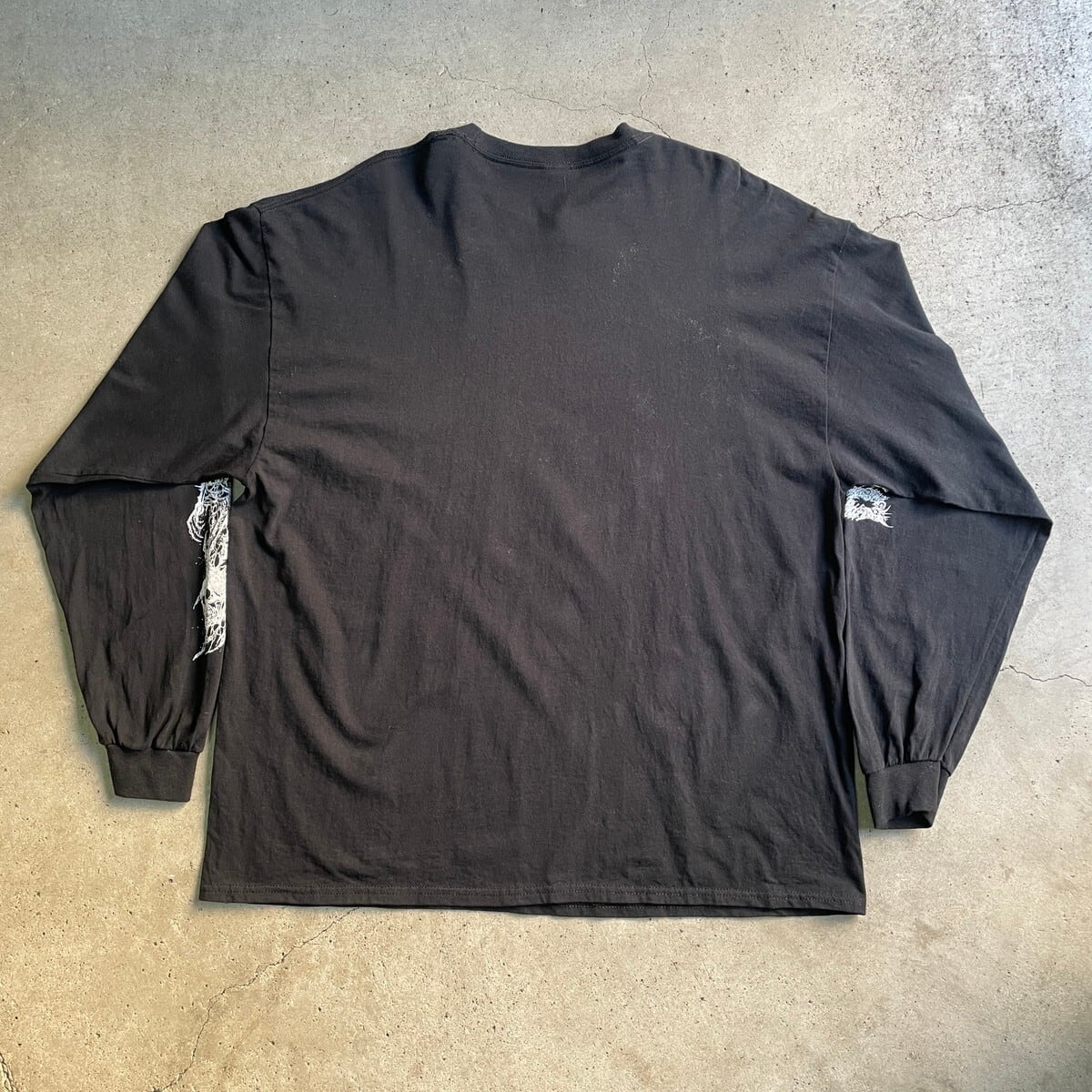 スカル ドクロ ブランド ロングTシャツ メンズ2XL 古着 骸骨 ロンT