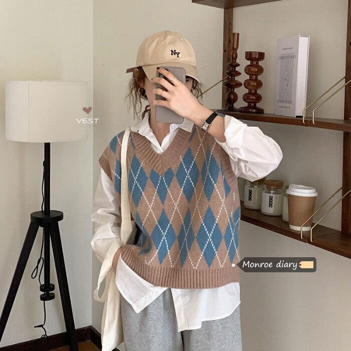 スタンダードニットオータムウィンターショートセーター ルーズジャケット レトロ 秋物 冬物 モンロー96823469898