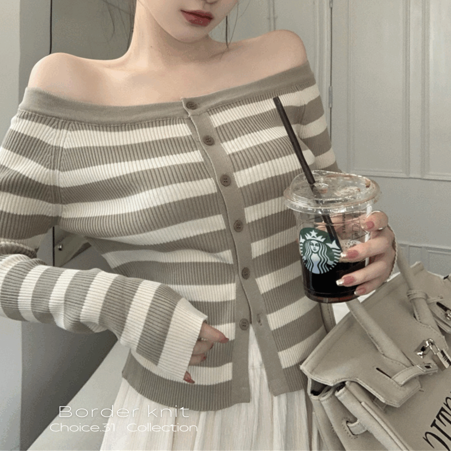 オフショルダー ボーダー柄 ニット トップス 2色 レディースファッション Choice 31 レディースファッション通販