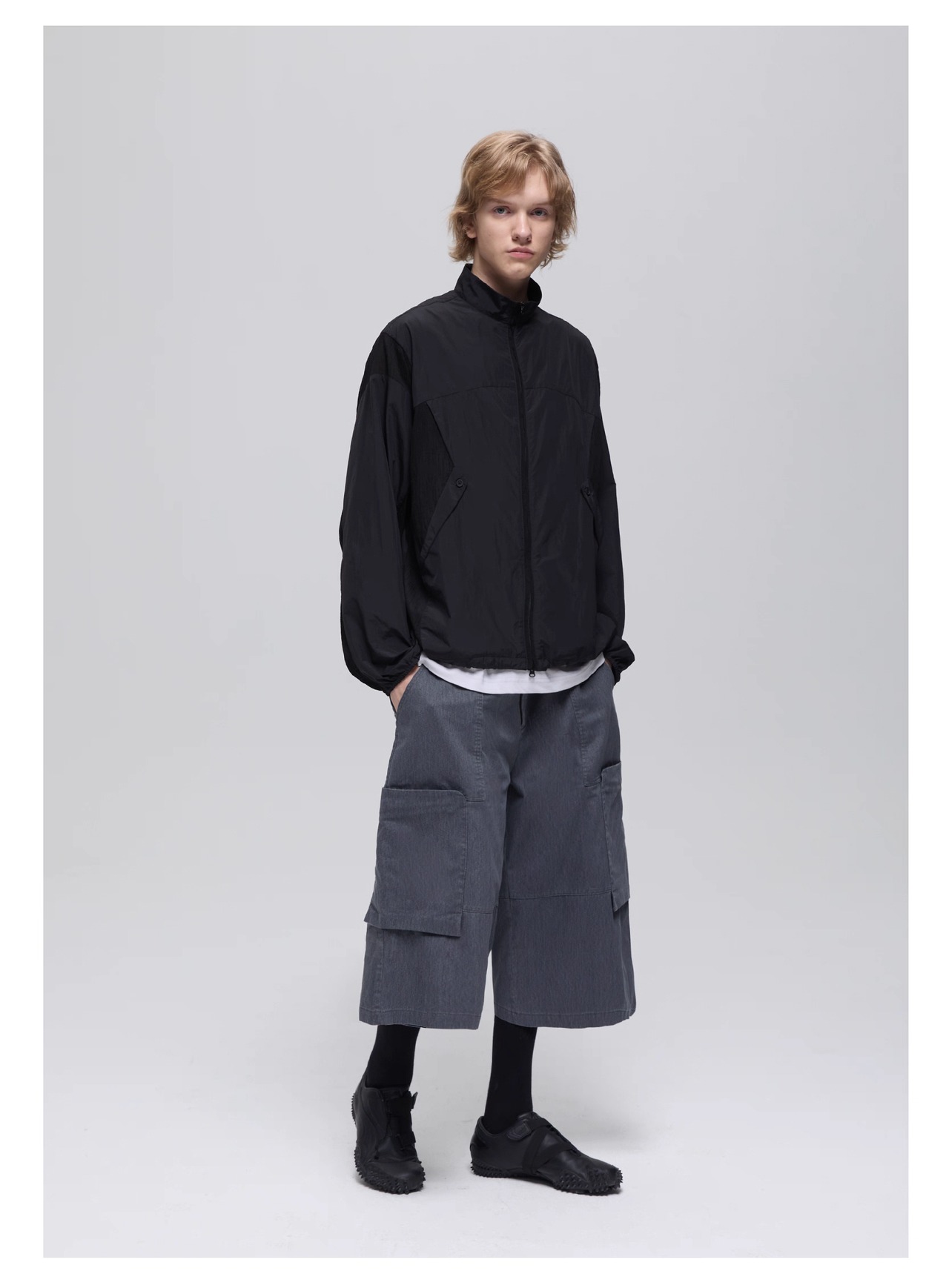 DECESOLO 25SS ストーンウォッシュ ワークショートパンツ