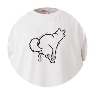 犬 / Tシャツ / たけやすせいこ /  -WHITE/GRAY/SAND-