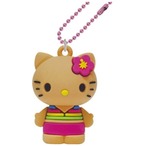 ハローキティ(日焼けシリーズ)PVCマスコットピンク(8403429)