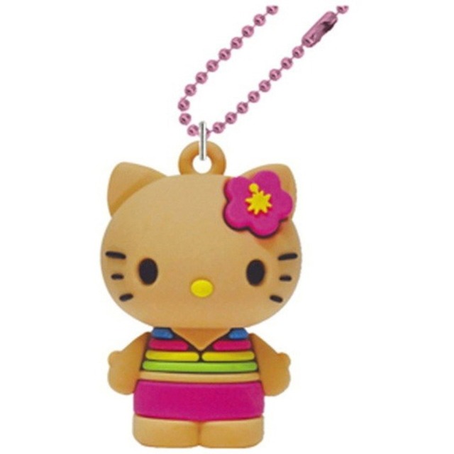 ハローキティ(日焼けシリーズ)PVCマスコットピンク(8403429)