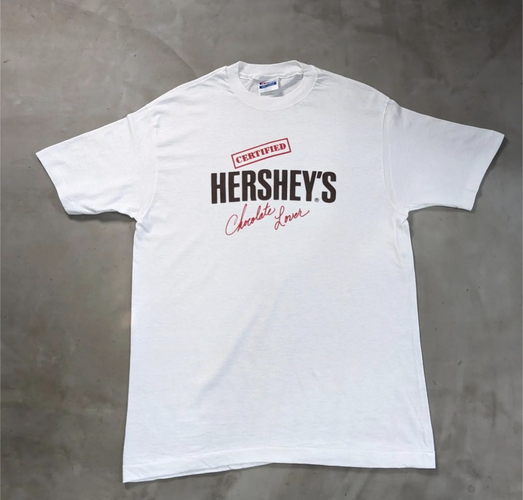 80s hersheys print tee 小岩店