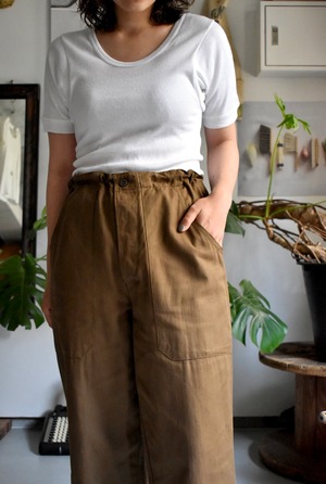 70's-80's "czech army" "cook pants" "brown"