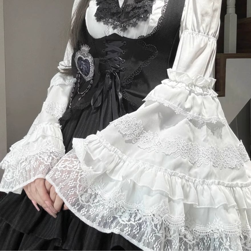 ゴスロリ 姫袖ブラウス ダークゴシック×闇かわいい｜WithU | ゴスロリ