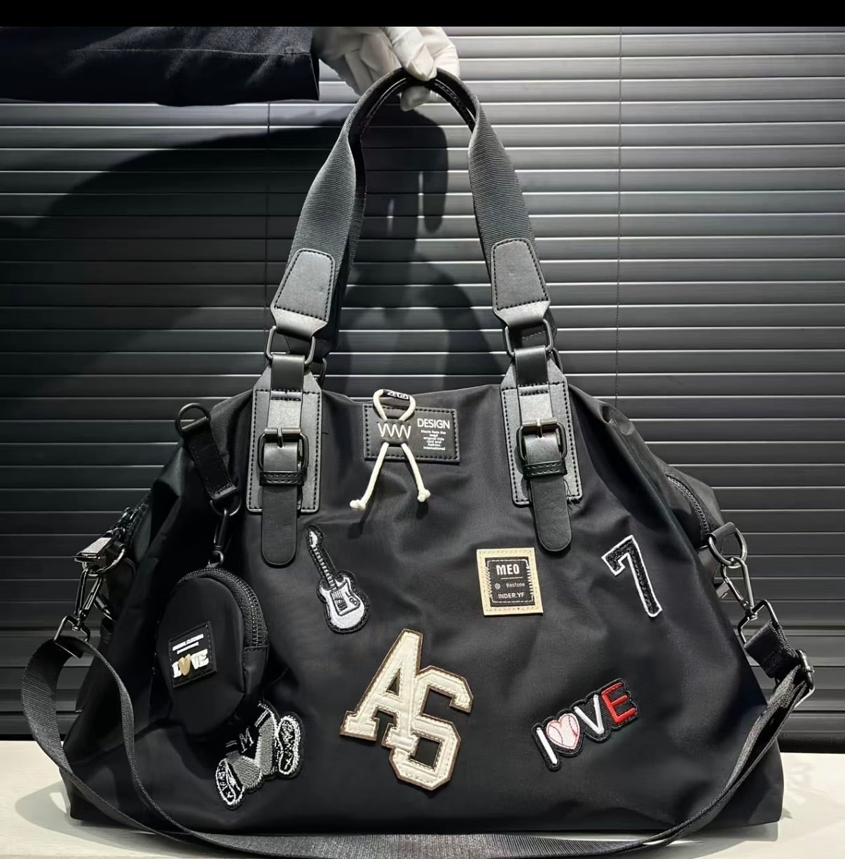 期間限定価格】ワッペンデザイン2WAYトラベルボストンバッグ