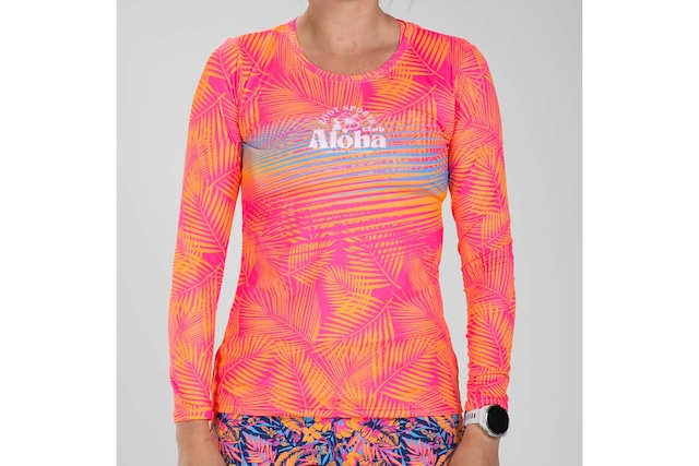 Women Club Aloha  Run LS Tee ランTシャツ　長袖 アスリート専用 ZFR13018