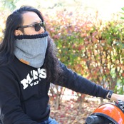 ROBIN NECK WARMER /インディゴデニムLB&ブラックファー