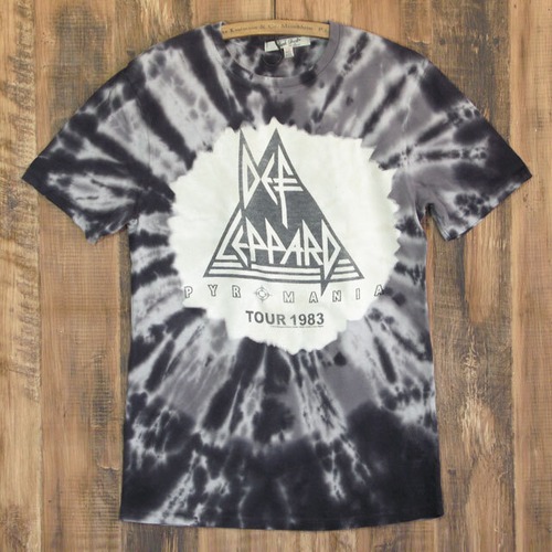 送料無料 JUNK FOOD ジャンクフード メンズ デフレパード Tシャツ LEPPARD PYROMANIA TIE DYE 絞り染め