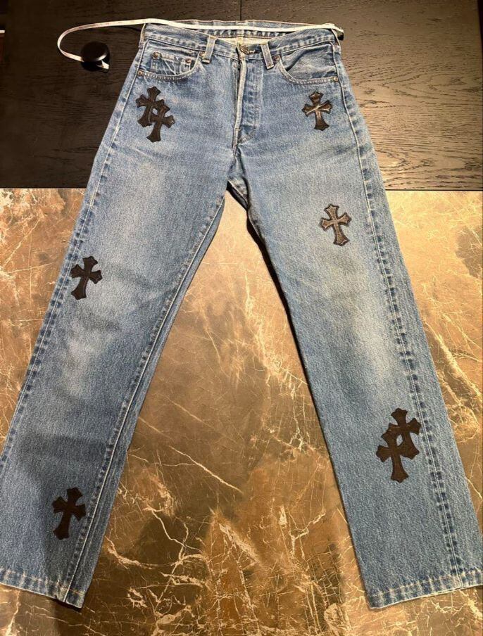 CHROME HEARTS クロムハーツ × リーバイス 501 クロスパッチ デニム