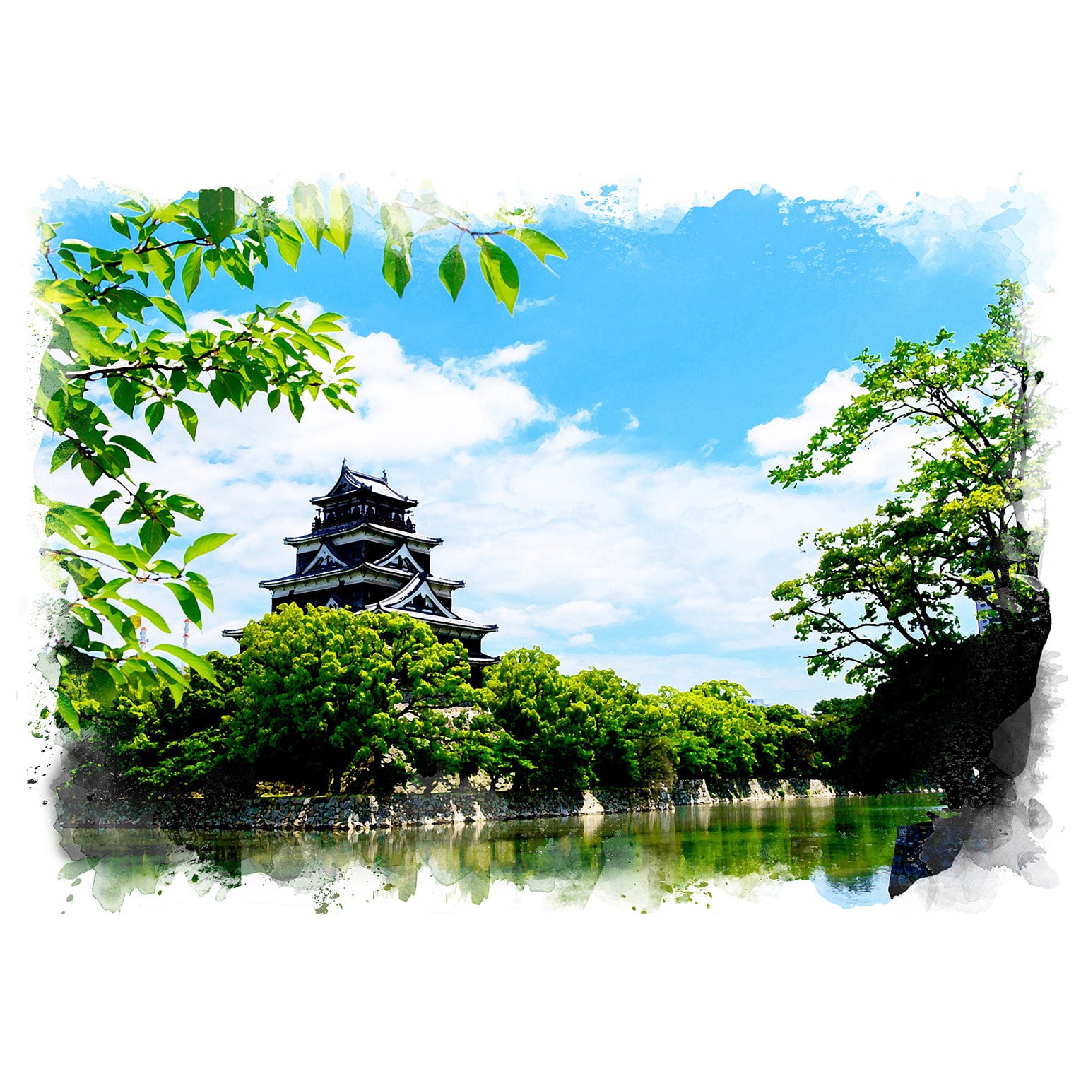 日展会員 真作 水戸 童 日本画家 福島県出身油彩風景画 シルバー装飾 