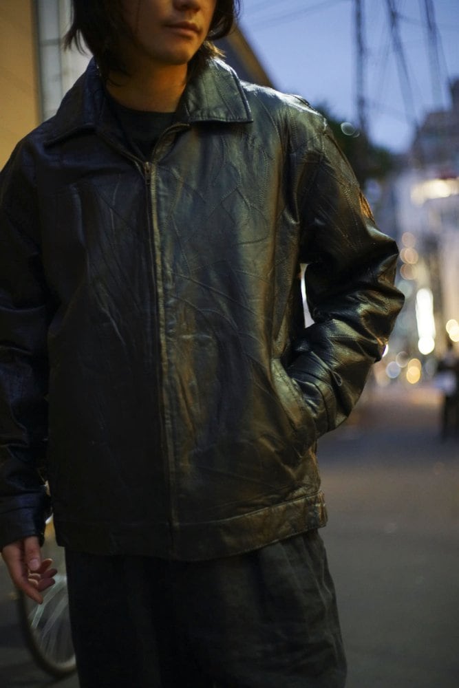 Leather & Soul] Vintage Single Zip-up Leather Jacket [1990s