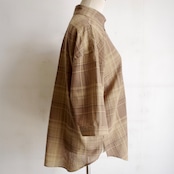 SINME リネンチェックH/Sシャツ