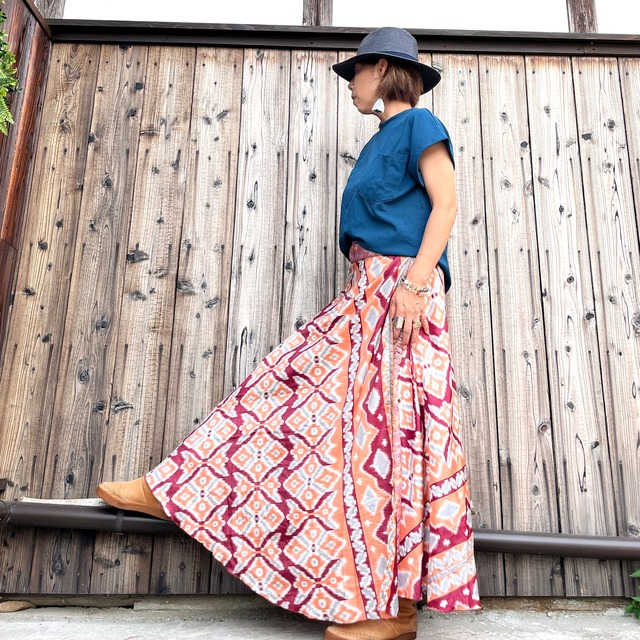 シルク巻きスカートn2108