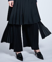 レイヤードプリーツパンツ (BLACK) CQ-47003