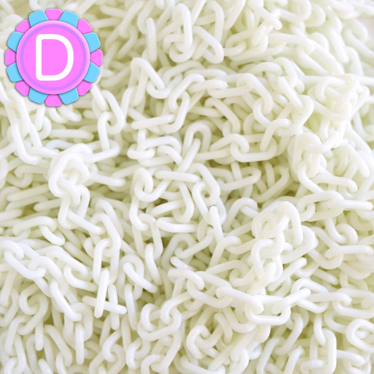 #D377【38-39cm】 プラスチック カラー チェーン