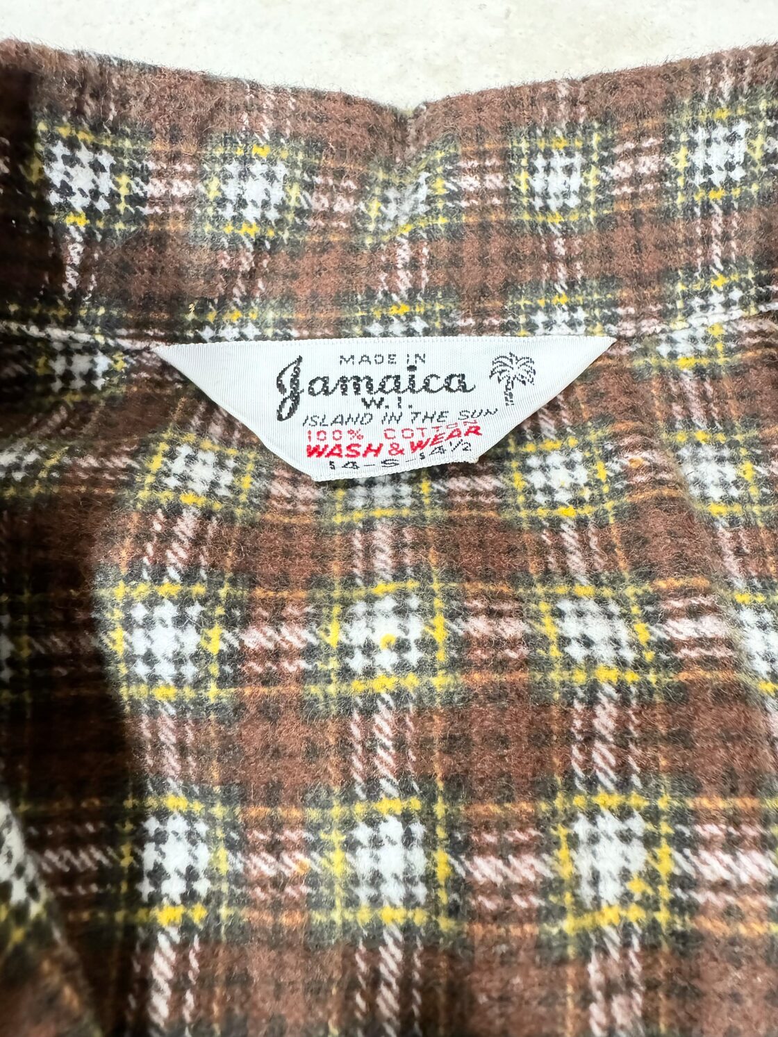 60s jamaica open collar shirt プリントネルシャツ | Pay ID