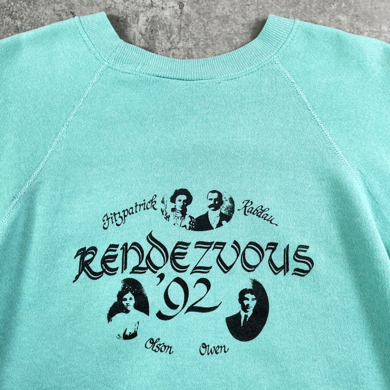 90年代 アートプリント ラグラン スウェットシャツ メンズL相当 古着