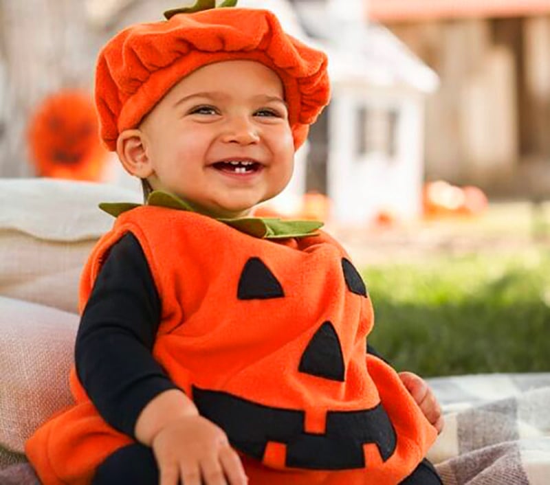 ハロウィン コスプレ 子供 90 カボチャ 2点セット