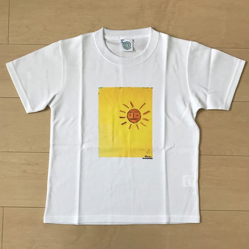 オールドTシャツ企画　スクエアプリントT　オレンジ太陽no2　SSサイズ