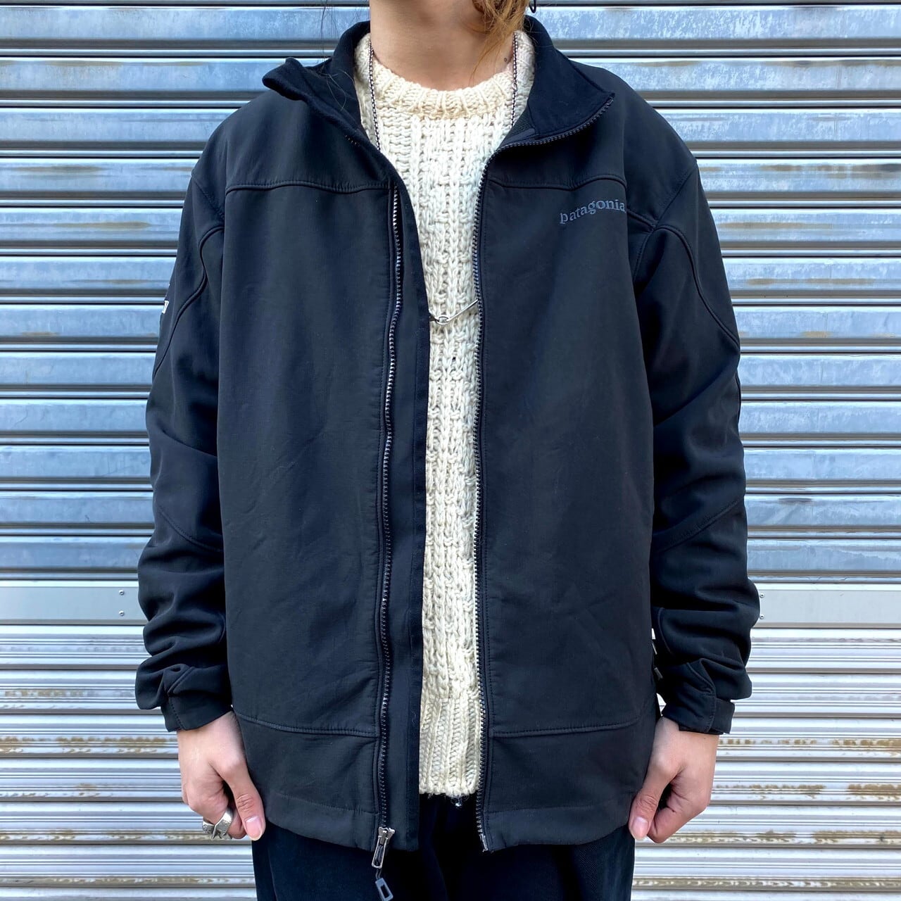 12年製 patagonia パタゴニア アズジャケット メンズL 古着 ソフト 