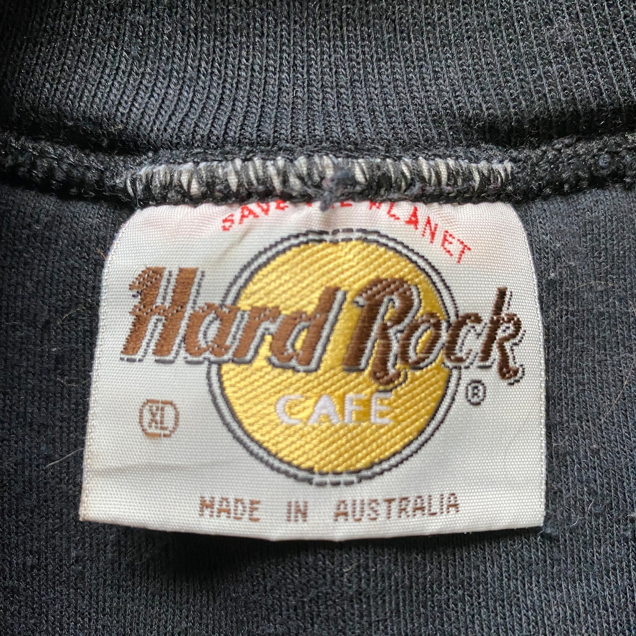 オーストラリア製 Hard Rock CAFE ハードロックカフェ ベロアロゴ 刺繍 