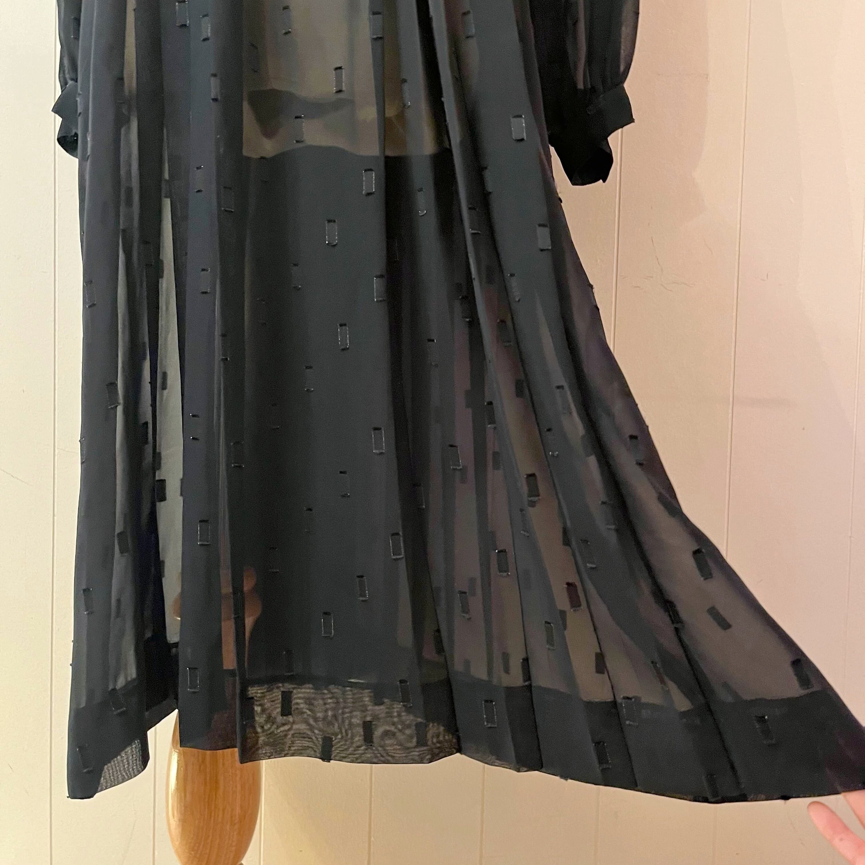 black sheer double collar one-piece