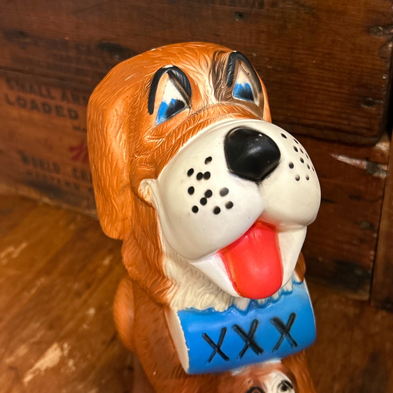 1975 St. Bernard & Puppy ヴィンテージ 貯金箱  セントバーナード 親子 コインバンク