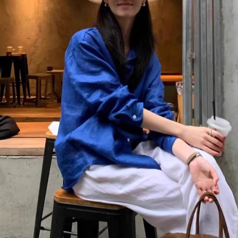 sheer loose shirt 103002