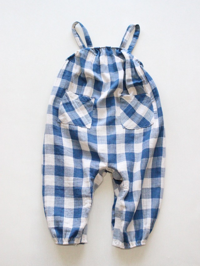 organic zoo  Pottery Blue Gingham Artisan  Jumpsuit